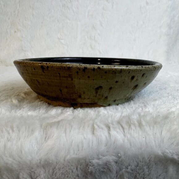 Artisan Studio Pottery Stoneware Bowl Signed Handcrafted Bowl Earthy Glaze 87' - Picture 5 of 8